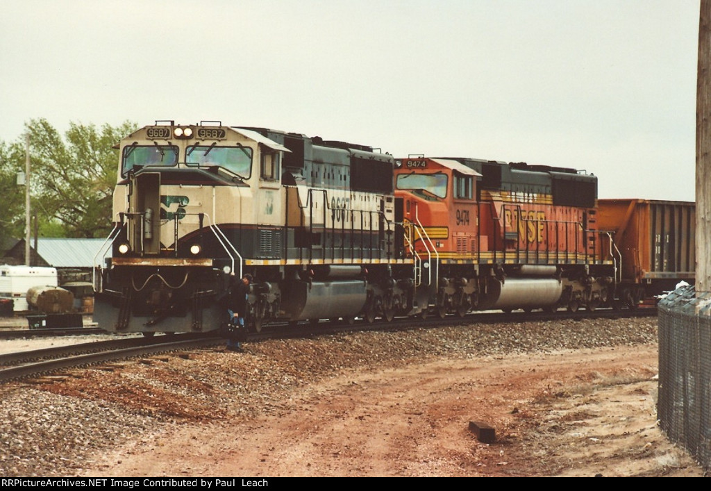 Empty coal train eases into the yard